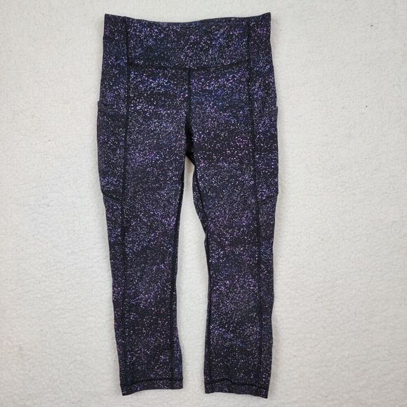 Lululemon Speed Up Crop 21” Inseam Size 4 Crystalline Multi Purple Galaxy W6AL4S - Picture 3 of 9